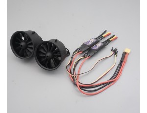 Flyfans 64mm 12 Blade 3200Kv Counter Rotating EDF Power Combo For 4S  